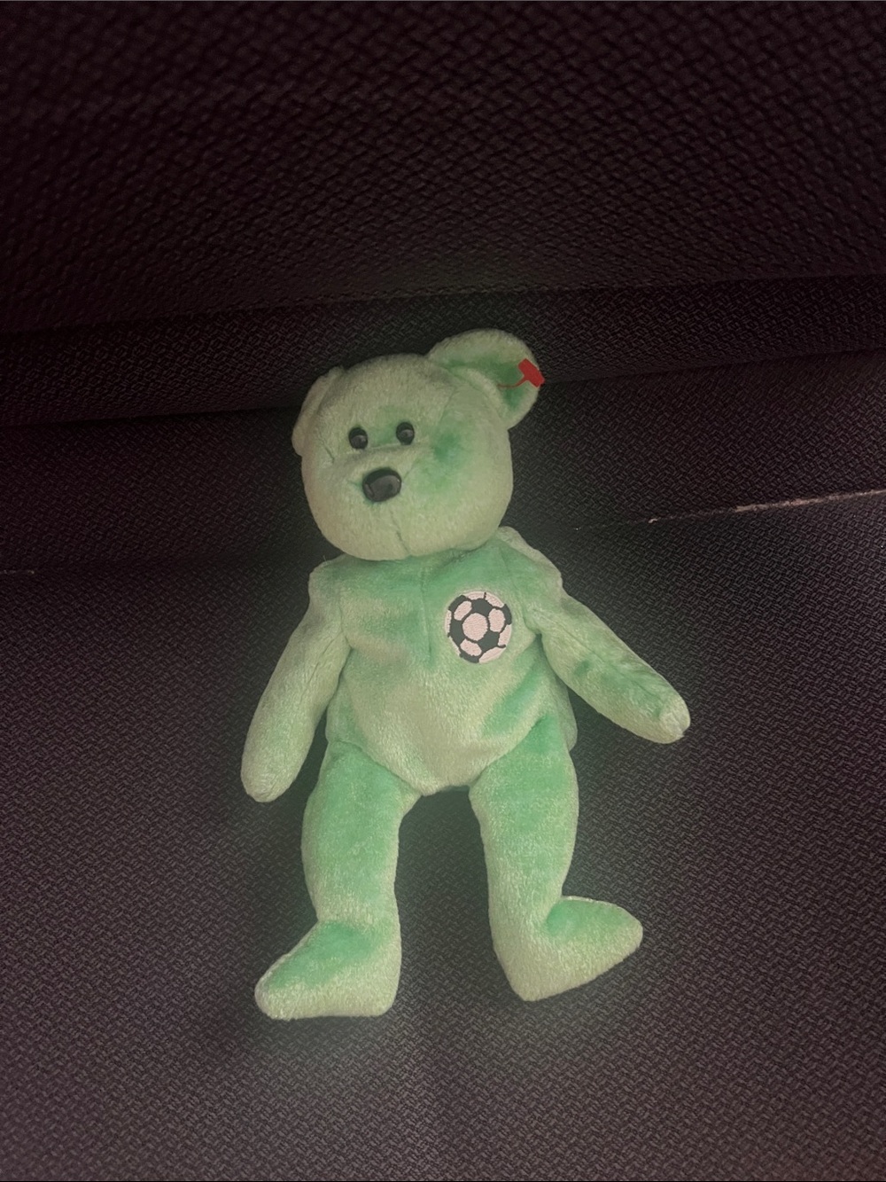 Green Plush Bear with Soccer Patch - Kids Stuffed Animal